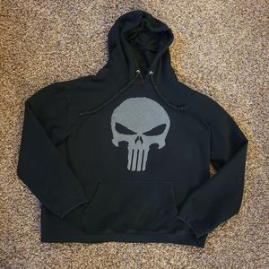 Marvel Punisher Black Hooded Sweatshirt Men's Size XXL